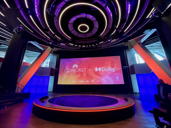 Comcast_Dolby_Stage Ralph J Roberts Forum Stage for the Dolby Atmos Presentation